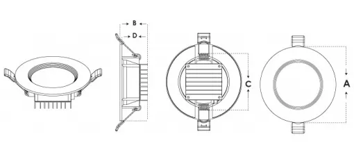 پنل ال ای دی ۹ وات پارس شعاع توس مدل PT-SOL9